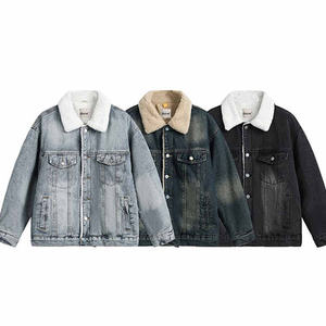 Top Produit Hiver Bomber Fourrure Veste Puffer Nouveau Design Boutonné Blanc Travail Chaud Jean Tissé Méthode De Tissage - Product Image 1