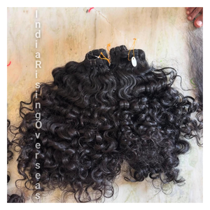 Extensiones de cabello rizado natural alineado con cutículas de precio más bajo Paquetes de cabello de templo sin procesar virgen de grado Remy barato - Product Image 4