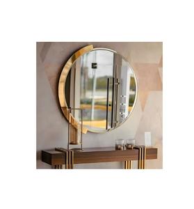 Miroir mural de forme irrégulière en métal robuste avec cadre moderne, revêtement en poudre de couleur personnalisée, décoration d'intérieur - Product Image 3