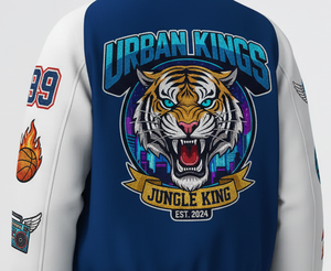 <b>Mens</b> Custom High Street <b>Varsity</b> <b>Bomber</b> <b>Jackets</b> Stand Collar Hooded Wholesale Casual Team & Brand Orders - Product Image 4