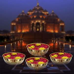 Bol décoratif en laiton fait à la main en métal artisanal bol de service pour le salon et la décoration intérieure Accent - Product Image 4