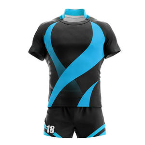 Uniforme de rugby pour hommes de qualité supérieure coupe ajustée logo personnalisé sublimé polyester de haute qualité respirant tendance de haute qualité - Product Image 3