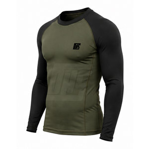 T-shirt de compression à manches longues pour homme, personnalisable par sublimation, pour le fitness, la course à pied, la gym et l'entraînement. - Product Image 2