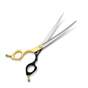 Tijeras de peluquería con mango de diseño personalizado, tijeras de aseo para mascotas de acero y Metal con reposapiés ajustable - Product Image 2