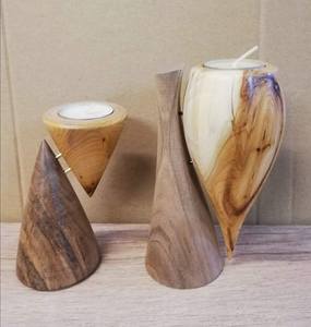 MORDEN HOLDER Soporte de vela de madera Estilo de lujo moderno Hecho a mano Color natural Personalizable Hogar Decoración de Navidad Mejor - Product Image 3