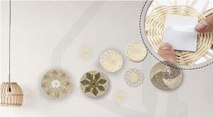 Guirlandes de jasmin blanc moderne Art mural en jute Patio extérieur Diwali toile de fond de fête de mariage indien Mandup décoration de scène de luxe - Product Image 3