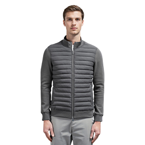 Veste légère à manches longues pour hommes, logo personnalisé, Vente en gros de vestes de survêtement de luxe en tissu rempli de coton de haute qualité - Product Image 5