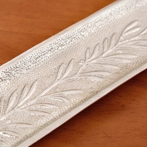 ถาดเสิร์ฟอาหารจานขนมงานแต่งงานลายใบไม้สีเงินแบบดั้งเดิมจานตกแต่งกลางหรูหรา - Product Image 4