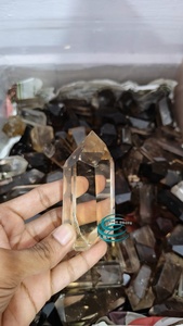 Quartz fumé de haute qualité, sculpté, semi-polissé, pierre naturelle du Gujarat pour la guérison et la décoration intérieure - Product Image 5