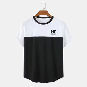 T-shirt pour homme de haute qualité 100% coton respirant et écologique avec logo et couleur personnalisés Meilleur prix - Product Image 1
