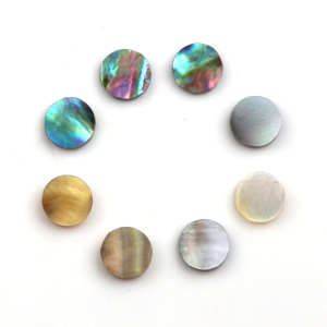 Cabujón de Piedra Preciosa Redonda Plana de Nácar Natural de 12 mm, Piedras Sueltas a Granel para la Fabricación de Joyas, Multicolores, Certificadas por Terceros - Product Image 5