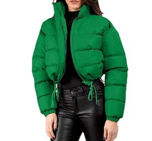 Veste matelassée à col montant de qualité supérieure veste d'hiver élégante de couleur personnalisée veste polaire pour femmes au design décontracté - Product Image 4