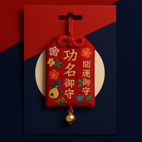 Authentique japonais Omamori personnalisé brodé Style classique Rectangle porte-bonheur pour la paix et la sécurité Technique tissée
