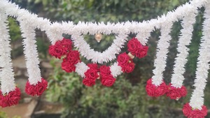 Guirnalda Decorativa de Jazmín Artificial para Puerta Principal, Entrada, Decoración de Bodas, Hogar, Fiestas, Varalakshmi Pooja, Onam, Bandarwar, Ecológica - Product Image 3