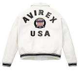 เสื้อแจ็คเก็ตหนัง Avirex สำหรับผู้ชายเสื้อแจ็คเก็ตหนังวัวแท้งานปักตามท้องถนนผลิตตามสั่งสำหรับฤดูหนาว - Product Image 6