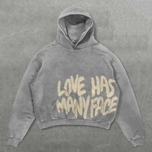 Sudadera con capucha transpirable de talla grande para hombre, ropa de calle personalizada con estampado, sudaderas con capucha de gran tamaño para hombre - Product Image 5