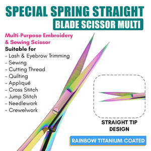 Tijeras de resorte de pestañas al por mayor con logotipo, cortes precisos sin aplicar demasiada presión, tijeras de precisión para recortar cejas - Product Image 2