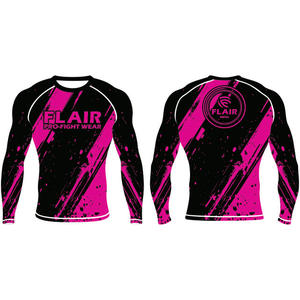 Personalizado Durable Nylon BJJ Rash Guard Larga Protección UV Anti-UV Compresión Camisa Transpirable y Cómodo - Product Image 4