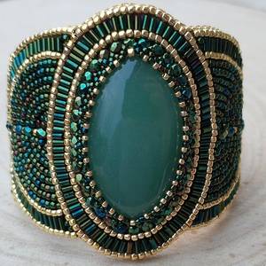 Bracelet manchette en perles faites à la main-Manchette pour femmes et filles - Product Image 6