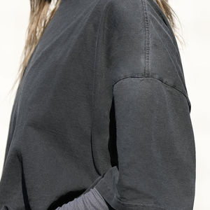 OEM personalizado caído hombro mujeres camisetas de alta calidad Streetwear de gran tamaño Vintage Camiseta de algodón de las mujeres camiseta - Product Image 6