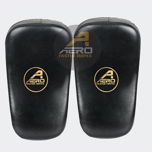 Custom Made AERO Brand Genuine Leather MMA Kickboxing Curved Focus Mitts Training <b>Pads</b> Private Logo OEM Design for <b>Muay</b> Boxing - Product Image 6