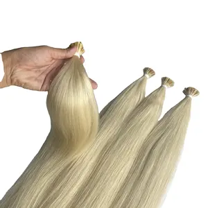 Fazla 1 yıl 100% manikür Remy insan saçı rusça 0.7-1g iplikçik başına Prebonded düz ucu saç ekleme avrupa saç