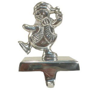 Snow Man Silver Metal <b>Stocking</b> <b>Holder</b> For Christmas Home Party Decorative - Product Image 4