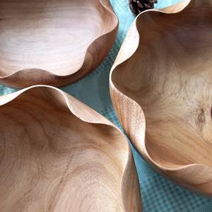 Cuenco de madera de acacia vietnamita, cuenco de flores, vajilla sostenible, logotipo de tamaño personalizado de Vitrapro - Product Image 4