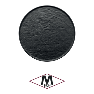M1934 Tray Round <b>Black</b> Effetto Pietra C Bordo Porcelain 30 cm for Restaurant Catering Hotel Supplies Wholesale - Product Image 4
