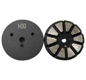 Disque de meulage diamanté <span class=keywords><strong>à</strong></span> liaison métallique CPS de 3 po / 76 mm, 10 segments biseautés, avec 3 trous M6 pour meuleuses de sol <span class=keywords><strong>à</strong></span> visser - Product Image 2