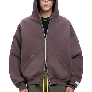 High Quality Oversized Cotton Hoodie with Double Zipper Custom Cropped <b>Zip</b> <b>up</b> Hooded <b>Zip</b> <b>Ups</b> Heavyweight Blank <b>Zip</b> <b>up</b> Hoodie - Product Image 1