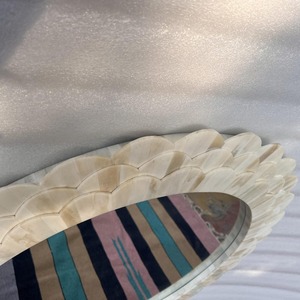 Cadre de miroir en incrustation d'os Art déco moderne fait à la main décoration murale pour mariage ou Pâques avec un design fait main - Product Image 6