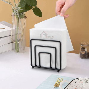 Modern <b>Custom</b> <b>Cup</b> of Tea Shaped Freestanding Napkin Holder Iron Metal Tissue Dispenser for Home Kitchen Restaurant - Product Image 5