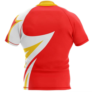 Camiseta de rugby personalizada con tu propio logotipo, uniforme de rugby de color sólido, camiseta de sublimación personalizada para tu equipo - Product Image 2