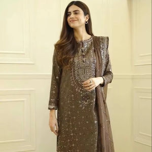 HAUT ET PANTALON DE SOIRÉE AVEC FANTAISIE DUPPATA - Product Image 1