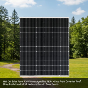 Panneau solaire monocristallin PERC 720W à demi-cellules avec couvercle avant en verre pour toiture - Product Image 3