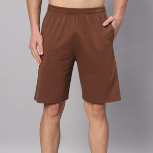 Ensemble de survêtement d'été pour homme : T-shirt à manches courtes et short de sport ample en coton tricoté respirant, couleur unie, 2 pièces - Product Image 4