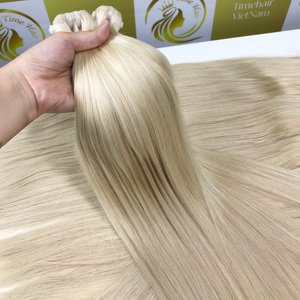 Blond clair 24in Extensions de cheveux alignés sur les cuticules couleur blanche Bundles de cheveux humains brésiliens 100 grammes vietnamiens - Product Image 5