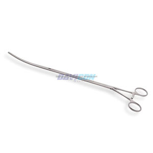 เครื่องมือหนีบหลอดเลือดแบบส่องกล้องผ่าหลังอก ทำจากเหล็กกล้าไร้สนิม ยี่ห้อ DeBakey ขนาด 105 มม. แบบโค้ง ปากหนีบ 2x3 แบบไม่ทำให้เกิดการบาดเจ็บ ขนาดแกน 10 มม. พร้อมระบบ Ratchet ความยาวใช้งาน 28.5 ซม. 15 นิ้ว - Product Image 3