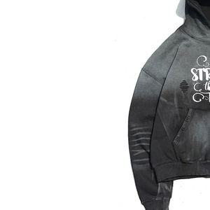 Sudaderas con Lavado Ácido Color Gris, Sudadera Extra Grande de Manga Larga con Logotipo Serigrafiado, Sudaderas con Lavado Ácido Desgastado para Invierno - Product Image 5