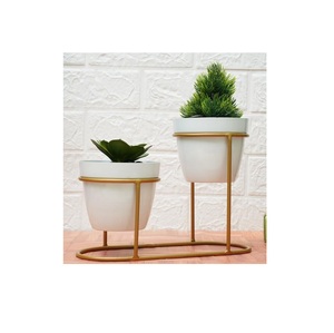 กระถางต้นไม้โลหะเคลือบผงลายนูนสำหรับทำสวนกระถางต้นไม้แขวนโลหะ - Product Image 2