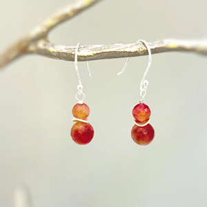 Tiny Designs Watermelon Tourmaline <b>Earrings</b> <b>Dangle</b> Drop <b>Earring</b> Pink and Green Quartz Lightweight Birthstone Jewelry for Women - Product Image 1
