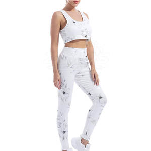 Nouvelle conception, haute qualité, best-seller, ensembles de yoga pour femmes à taille élastique, respirants, ajustables et confortables - Product Image 2