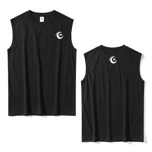 Camiseta sin mangas de gimnasio informal para hombre, chaleco deportivo de algodón con estampado 3D transpirable, decoración bordada - Product Image 1
