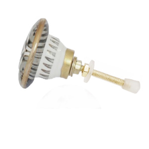 Hexagone marocain luxe or céramique boutons fleur travail tiroir armoire poignée tire pour chambre commode et cuisine armoire utilisation - Product Image 2