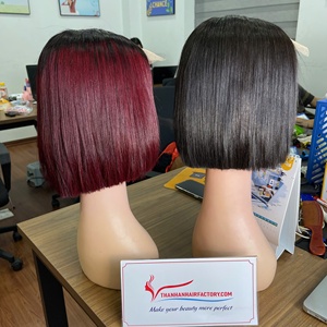 HD 5x5 Lace Closure Bone Straight <b>Wig</b> 100% Vietnamese Human Hair, Silky <b>Bob</b> <b>Wigs</b>, Virgin Bone Straight Hair Extensions Wholesale - Product Image 5