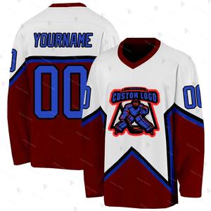 Camisetas de hockey personalizadas de alta calidad, características de calidad superior, camisetas de práctica impresas para hombre, camiseta de hockey sobre hielo de talla estadounidense en blanco con - Product Image 3