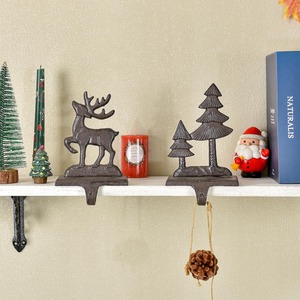 Soporte de calcetín de Navidad de Metal elegante moderno para chimenea Mantel Festive Holiday Hanging Display Rack - Product Image 5