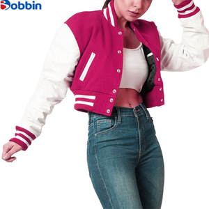 BOBBIN INDUSTRIES Meilleure variété de vestes universitaires courtes pour femmes, élégantes, à manches longues, décontractées, tendance, couleur personnalisée - Product Image 3