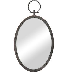 Cadre de miroir en métal de forme ovale fait à la main personnalisé avec miroir en verre rond Miroir décoratif mural pour chambre à coucher bureau essentiel pour la maison - Product Image 1